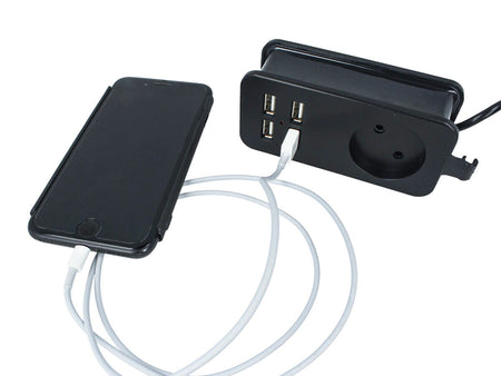 Multipresa Ciabatta Elettrica Caricabatterie 4 Porte USB 5V 2.4A Fast Charge 1