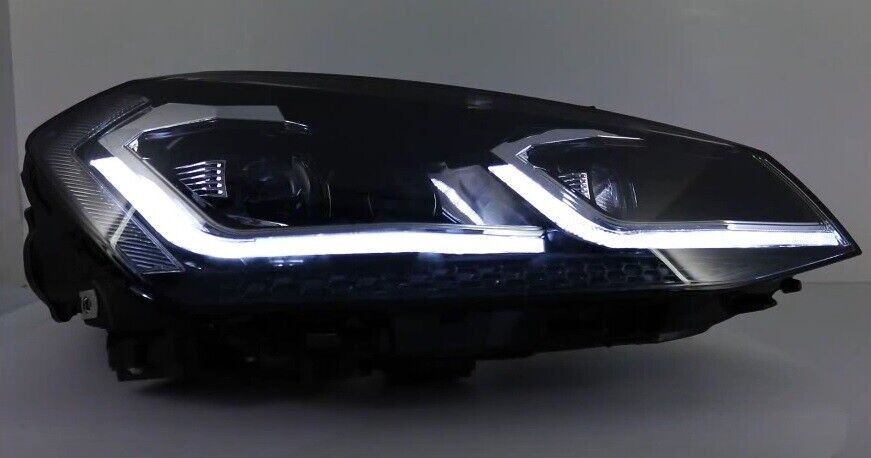 Coppia Fari Fanali Anteriori Tuning GOLF 7.5 RESTYLING (2017 - ) LED SILVER H7
