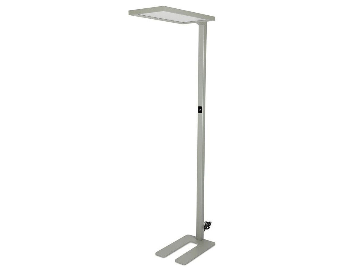 Piantana Lampada Led Da Terra Moderna Argento Con Touch Dimmerabile 80W Alta