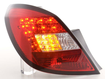 Coppia Set Fari Fanali Posteriori Tuning LED Corsa D  2006-2010 Solo 5 Porte Red
