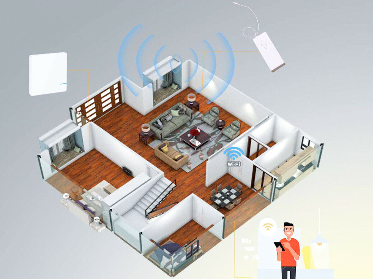 Kit Interruttore Da Parete Ricevitore Wireless WiFi 220V Compatibile Con Amazon