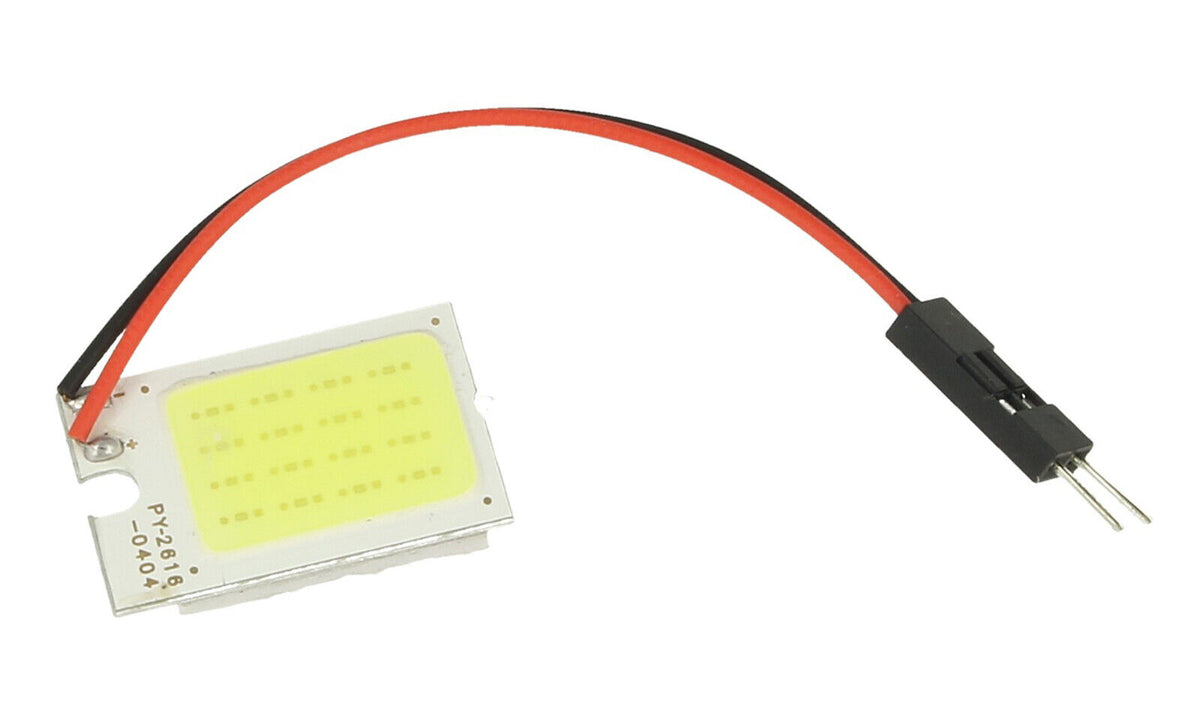 Pannello Lampada Led COB 18 Chip 12V 3.6W 27X18mm Siluro T11 Regolabile T10 W5W
