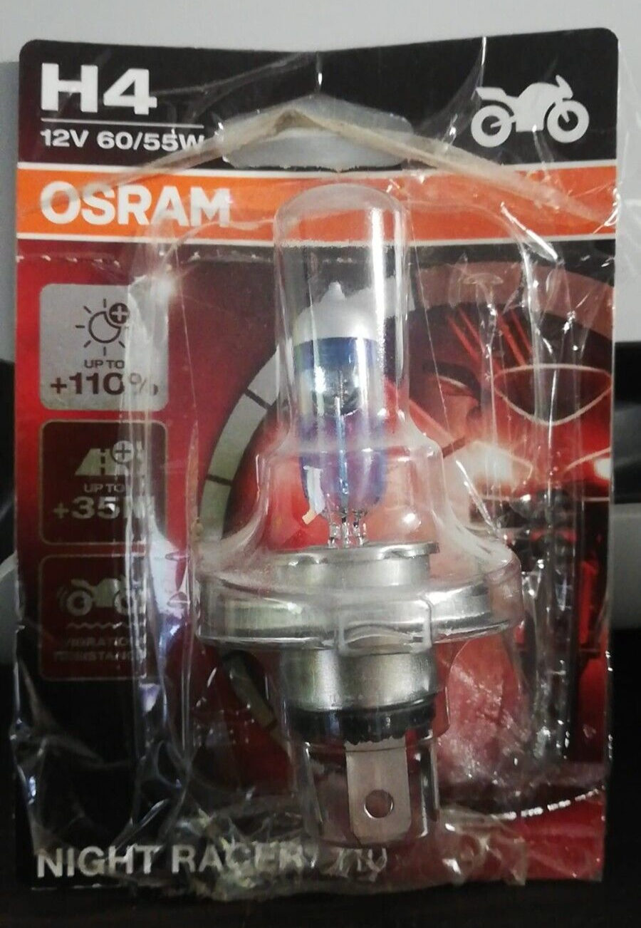 =OFFERTA= 1 Lampada Lampadina Luce OSRAM NIGHT RACER 110 H4  12V 60/55W ALOGENA
