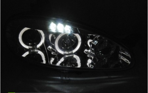 Coppia Set Fari Fanali Anteriori Tuning MX5 2001 > 2005 ANGEL EYES Nero