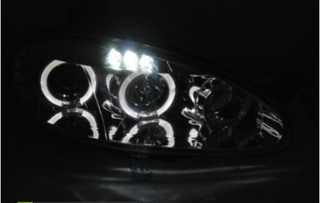 Coppia Set Fari Fanali Anteriori Tuning MX5 2001 > 2005 ANGEL EYES Nero