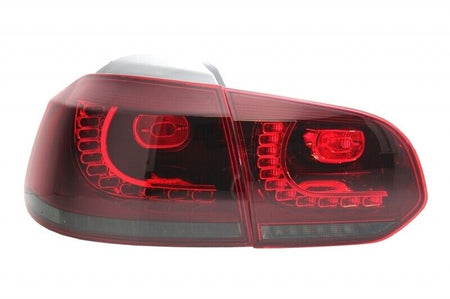 Coppia Fari Fanali Posteriori Tuning Full LED Golf 6 08-13 R20 Rosso Fumé