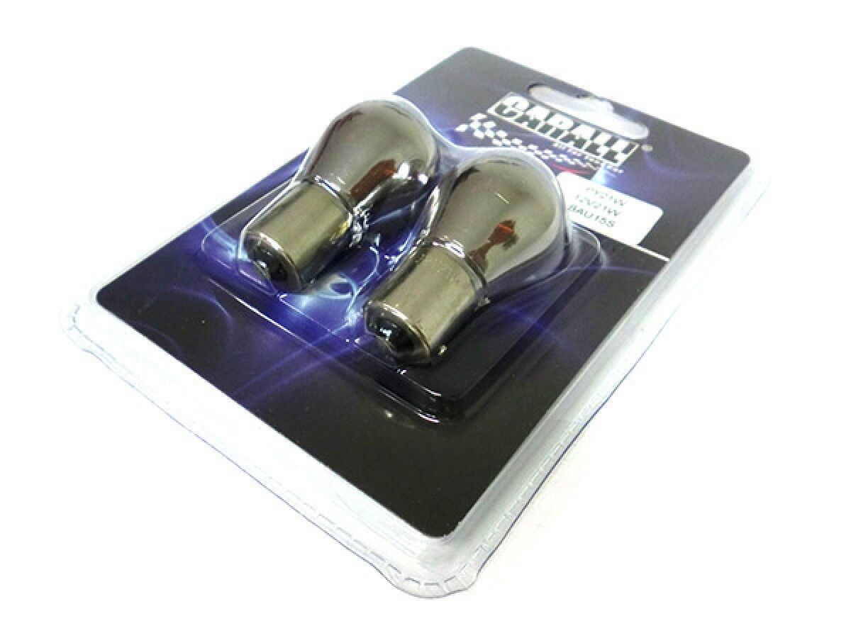 COPPIA Lampada Lampadina Luce S25 (BAU15S) PY21W 12V ARANCIONI CROMATE