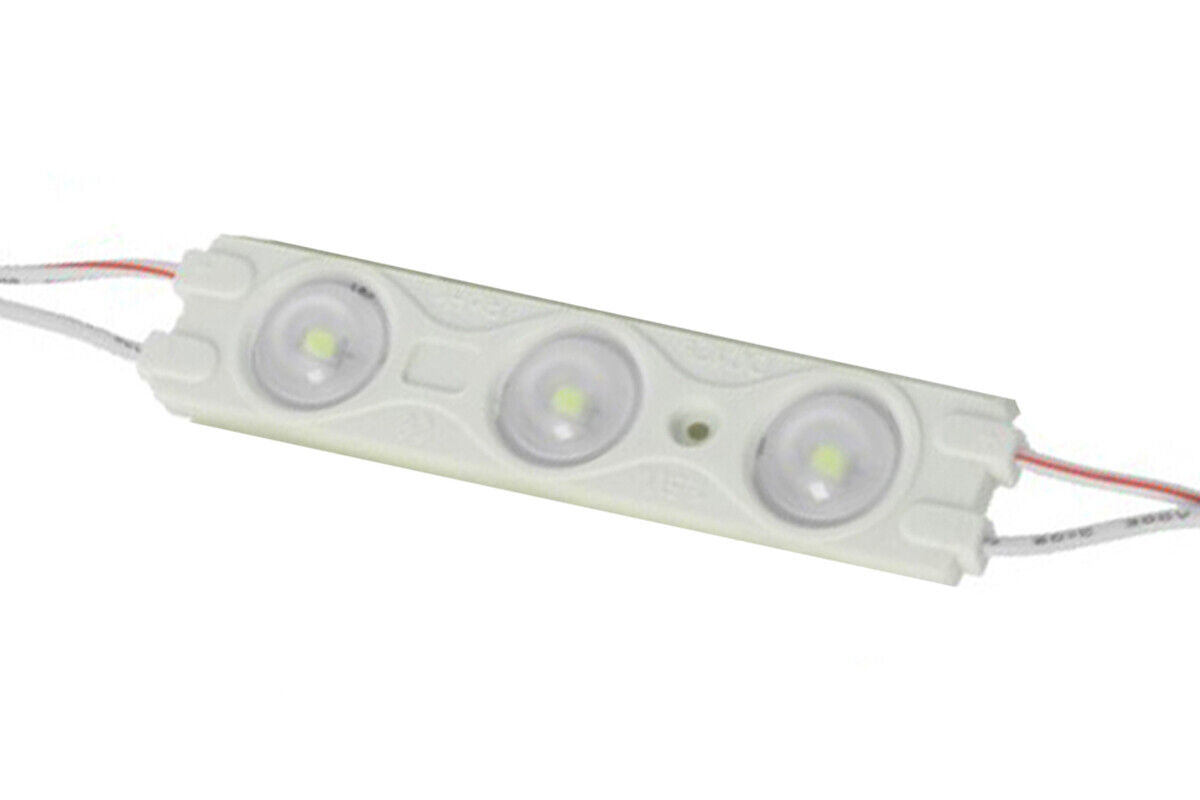 Modulo Mattone LED 3 SMD 2835 Bianco Caldo 12V IP67 Con Lente Ingrandimento 160