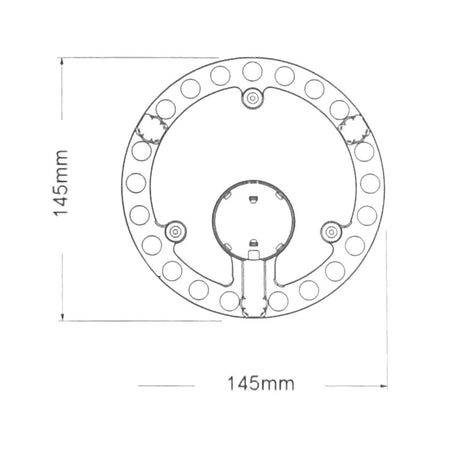 Modulo Led Per Plafoniera Plate Ad Anello 12W 1200LM 6500K Diametro 145mm