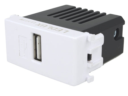 Modulo Caricatore USB 5V 2.1A Compatibile Con Placca Vimar Plana Colore Bianco