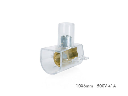Morsettiera Volante 10X6mm Trasparente 500V 41A