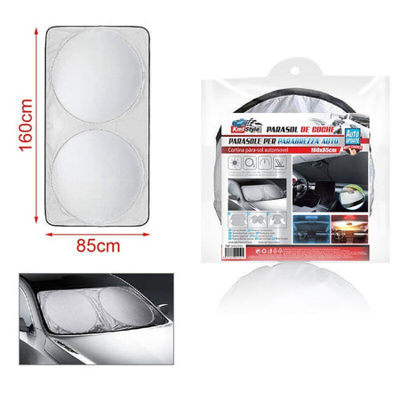Parasole Parabrezza Interno Auto 160X85cm Pieghevole <ul><li>Un per di