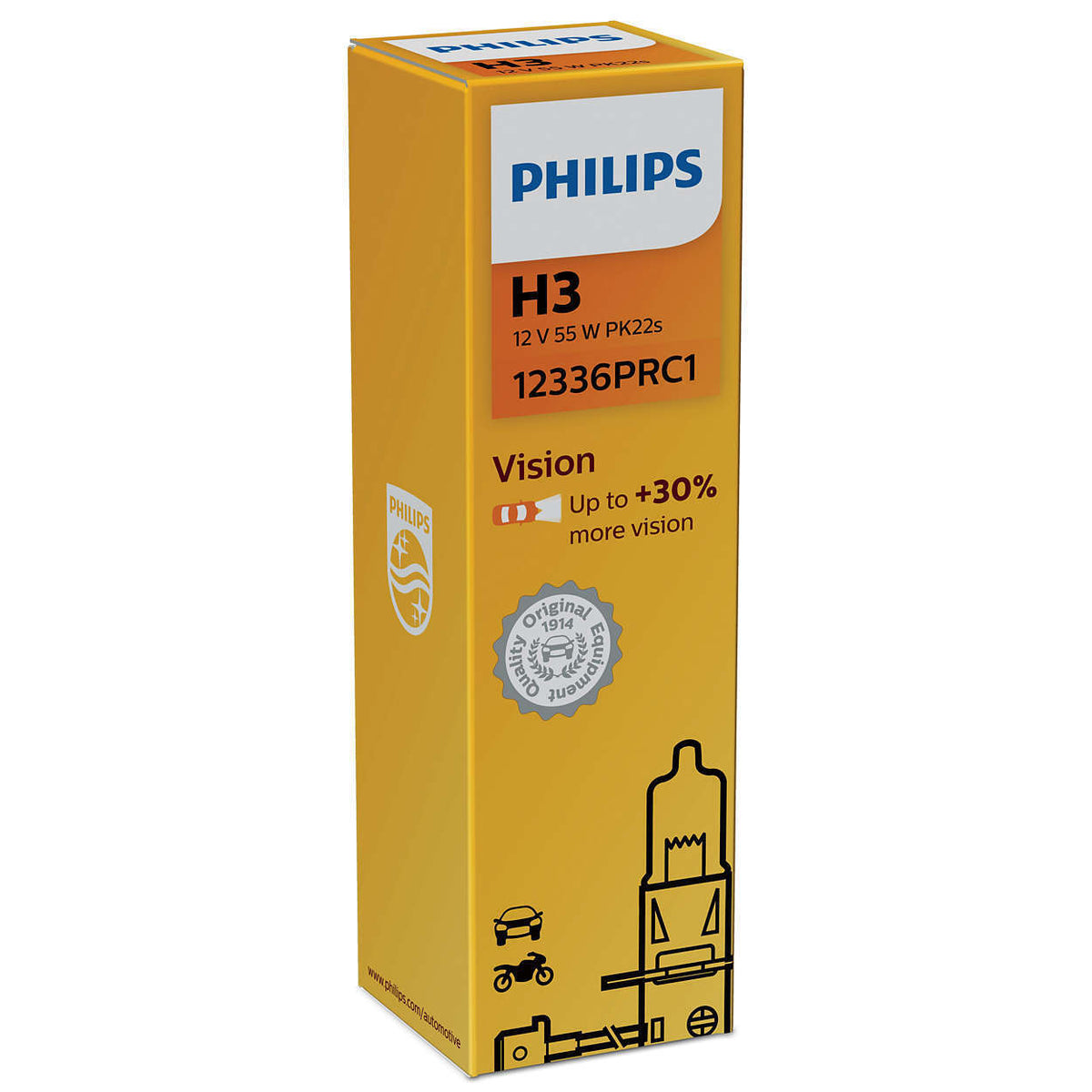 Philips H3 Vision 12V55W PK22s C1