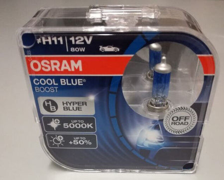 COPPIA Lampada Lampadina Luce OSRAM COOL BLUE BOOST H11 (PGJ19-2) 12V 75W +50% C