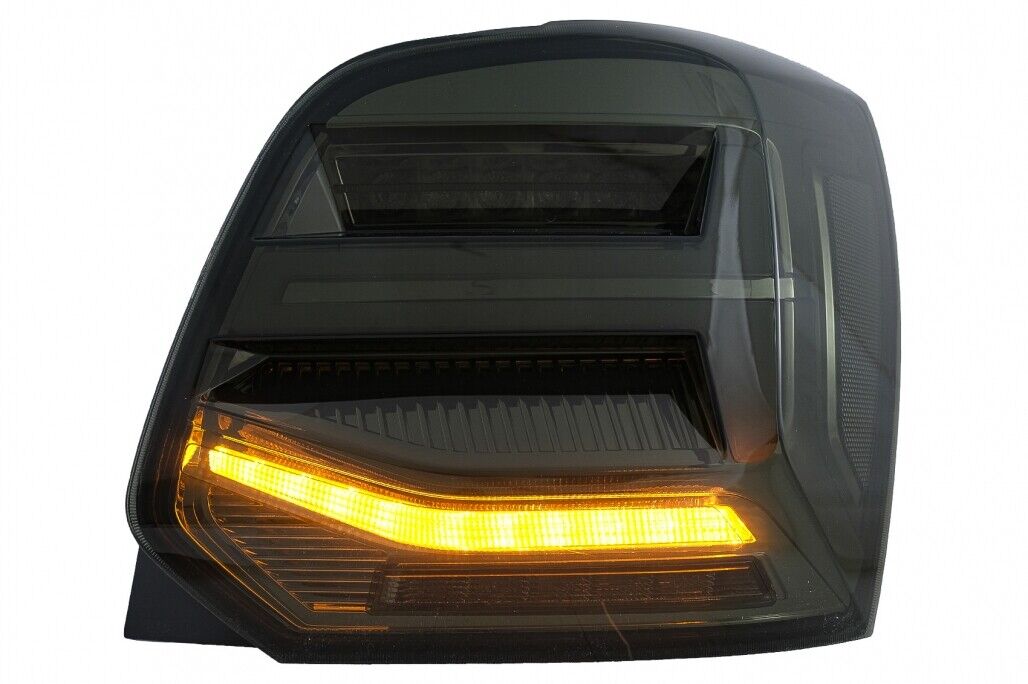 Coppia fari fanali posteriori TUNING POLO6R 09- neri LED freccia dinamica fumè