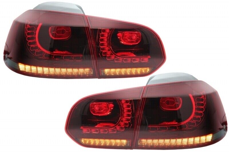 Coppia Fari Fanali Posteriori Tuning Full LED Golf 6 08-13 R20 Rosso Fumé