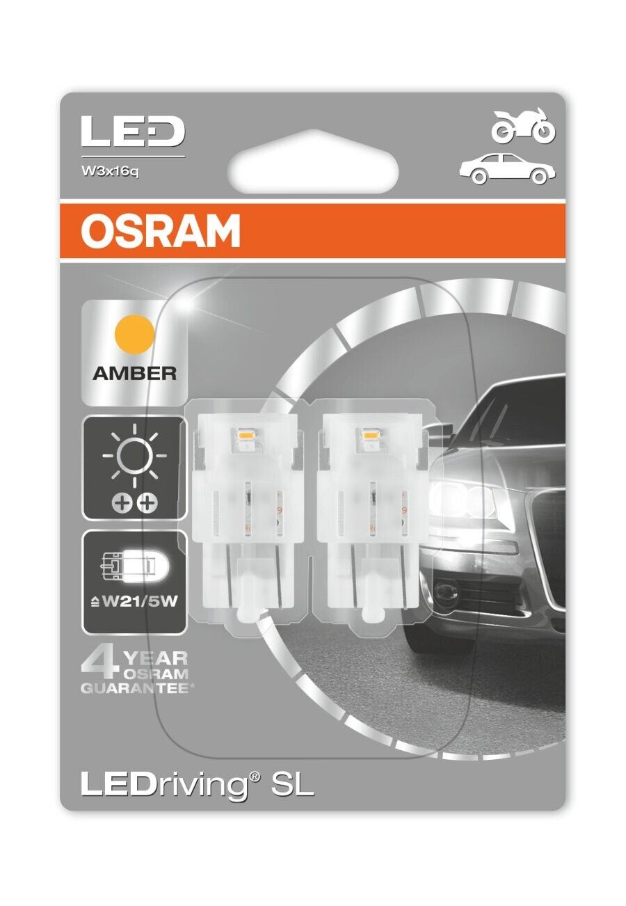 Osram LEDriving SL ≠ "W21/5W" Amber W3X16q 12V 1,9W 7716YE-02B &