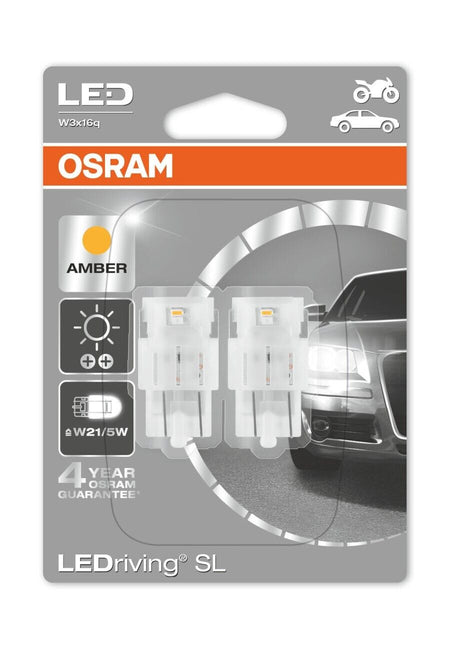 Osram LEDriving SL ≠ "W21/5W" Amber W3X16q 12V 1,9W 7716YE-02B &