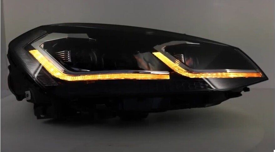 Coppia Fari Fanali Anteriori Tuning GOLF 7.5 RESTYLING (2017 - ) LED SILVER H7