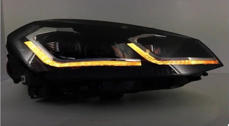 Coppia Fari Fanali Anteriori Tuning GOLF 7.5 RESTYLING (2017 - ) LED SILVER H7