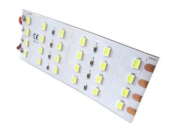 Pannello Plafoniera Led Flessibile 24V 8W Bianco Freddo 10cm Per Luci Abitacolo