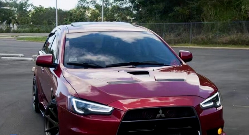 Coppia Fari Fanali TUNING LED DRL LANCER X LTI EVO Freccia Dinamica