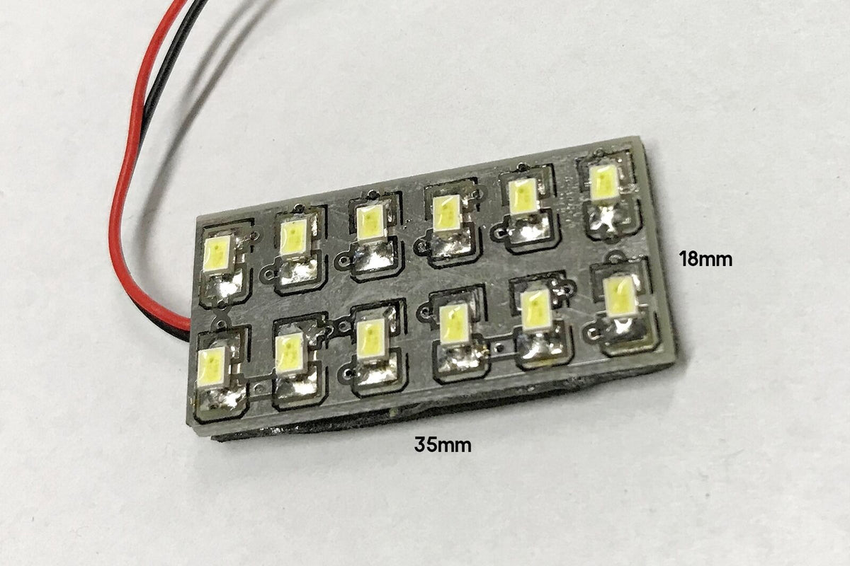 Pannello Plafoniera Lampada Led 12V 1,5W Con 12 Smd 3014 Bianco Freddo 6000K