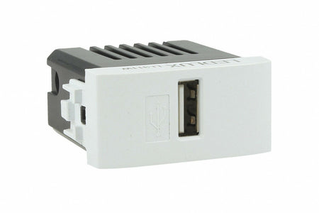 ETTROIT Modulo Presa Caricatore USB 5V 2,1A Colore BIANCO Compatibile Con Bticin