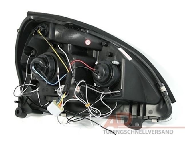 Coppia Fari Fanali Anteriori Tuning Clio 01->05 Angel Eyes Cromati