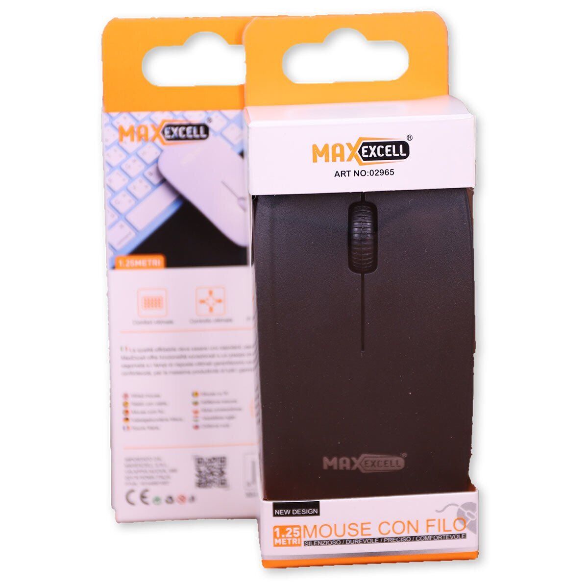 Mouse Ottico USB 2.0 Leggera e Slim da Lavoro Ufficio Viaggio Uso Personale con