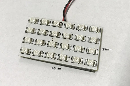 Pannello Plafoniera Lampada Led 12V 2,5W Con 24 Smd 3528 Colore Giallo 45X25mm