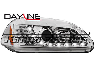 Civic 99->02 Fari Dayline Cromati Freccia LED