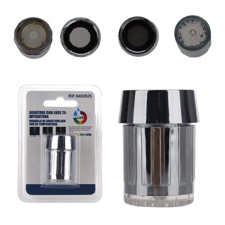 Aeratore per Rubinetto con Luce Reattiva alla Temperatura Diametro 22mm