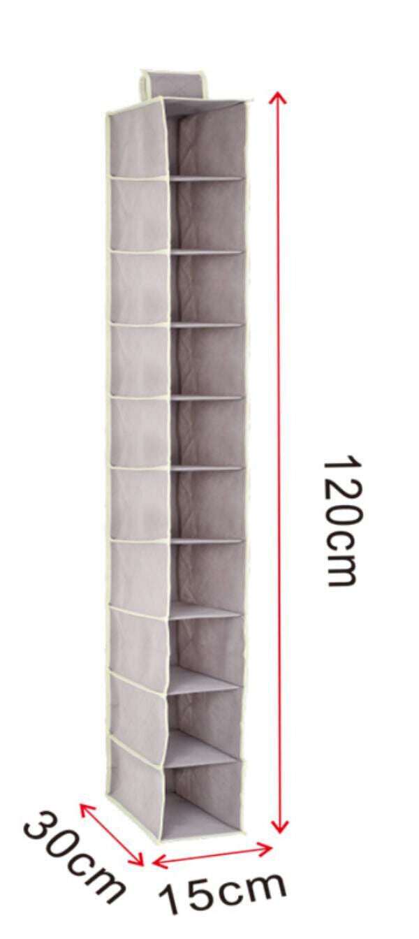 Organizer Scaffale Armadio da Appendere Portatutto Pieghevole Salvaspazio 10