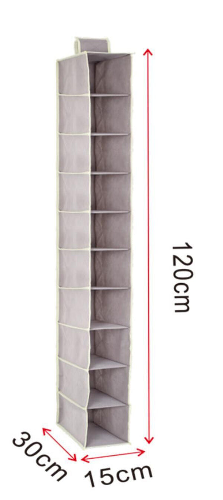 Organizer Scaffale Armadio da Appendere Portatutto Pieghevole Salvaspazio 10