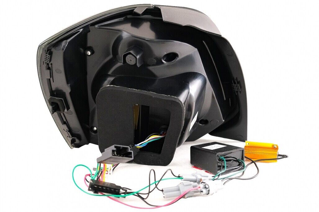 Coppia fari fanali posteriori TUNING POLO6R 09- neri LED freccia dinamica fumè