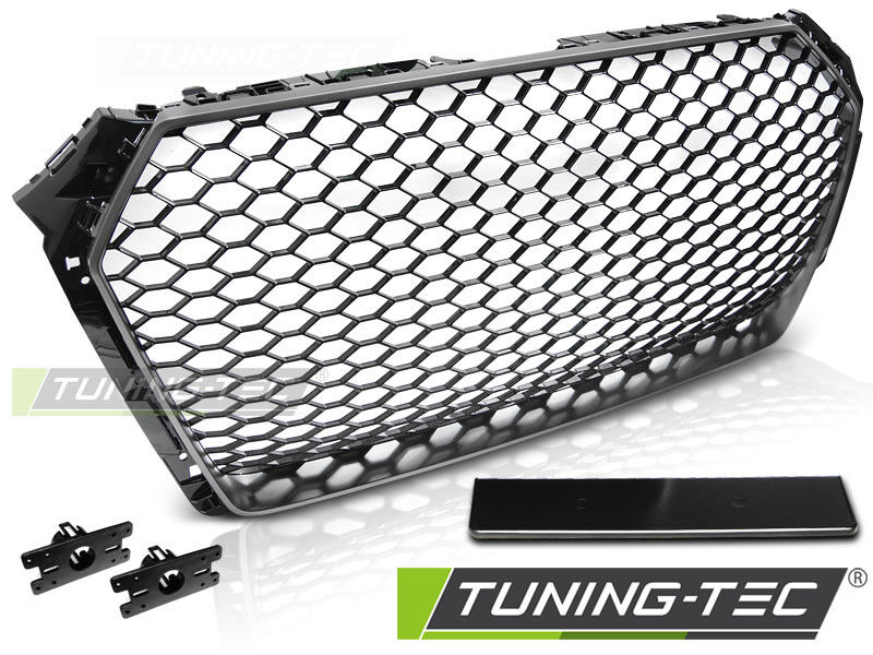Calandra Griglia Mascherina Anteriore TUNING A4 B9 2015 grigio argento opac
