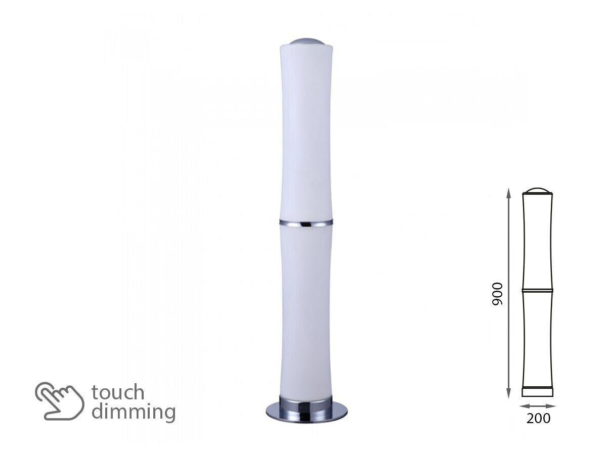 Piantana Lampada Led Da Terra Moderna Forma a 2 Canne Bamboo 32W Alta 900mm