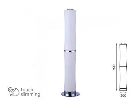 Piantana Lampada Led Da Terra Moderna Forma a 2 Canne Bamboo 32W Alta 900mm