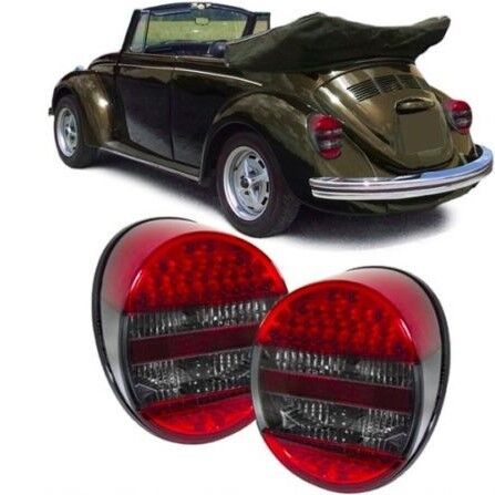 BEETLE MAGGIOLINO 1972 > 1985 COPPIA FANALI FARI POSTERIORI LED TUNING FUME