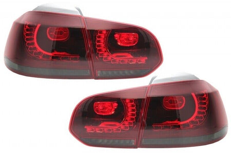 Coppia Fari Fanali Posteriori Tuning Full LED Golf 6 08-13 R20 Rosso Fumé