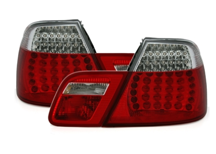 Coppia Fari Fanali Posteriori Tuning E46 04/2000-02/2007 CABRIO Rosso/Bianco LED