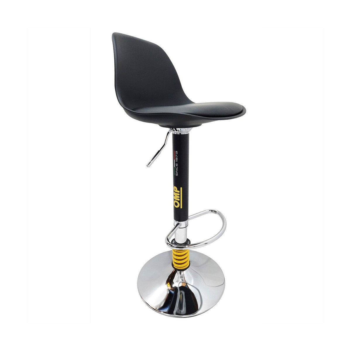 PADDOCK STOOL Sgabello con regolazione in altezza, poggiapiedi, molla