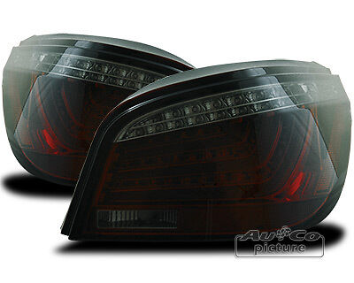 Coppia Set Fari Fanali posteriori Tuning 03>07 LED Fibra Serie 5 E60 Fumè