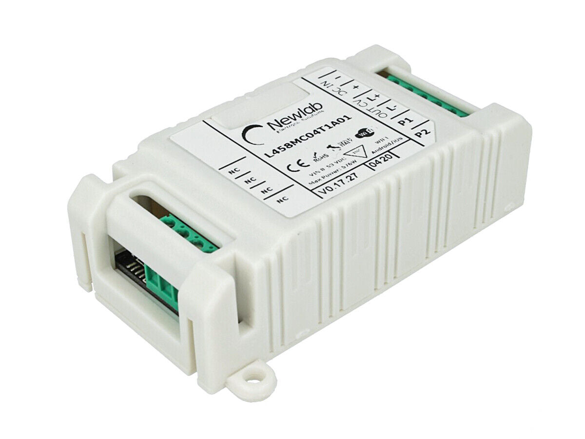 Newlab Led Dimmer PWM In Tensione Pulsante N.O. WiFi 12A 12V 24V 48V