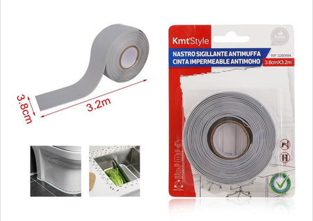 Nastro Adesivo Sigillante Antimuffa 38mm X 320cm Grigio <ul><li>Il nostro per