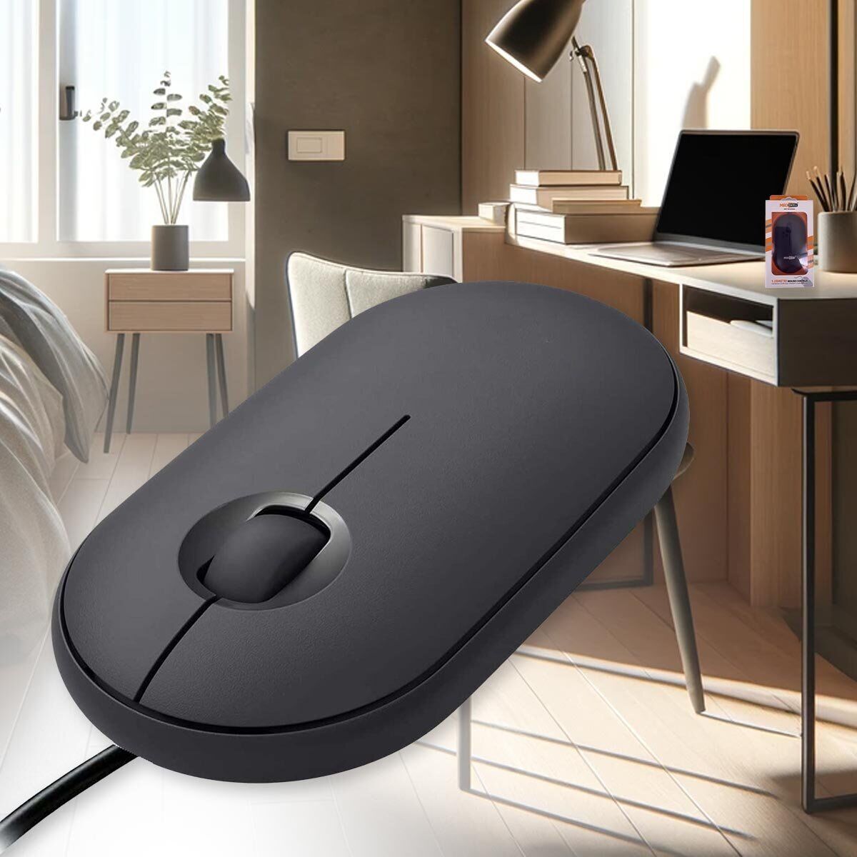 Mouse Ottico USB 2.0 Leggera e Slim da Lavoro Ufficio Viaggio Uso Personale con