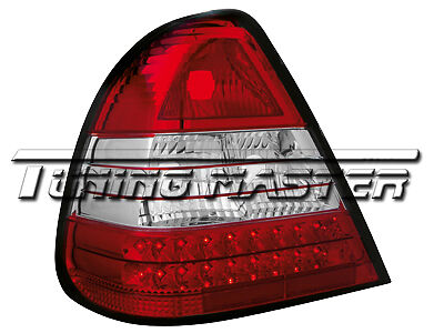 Coppia Fari Fanali posteriori Tuning LED Classe C W202 96->00 Rossi