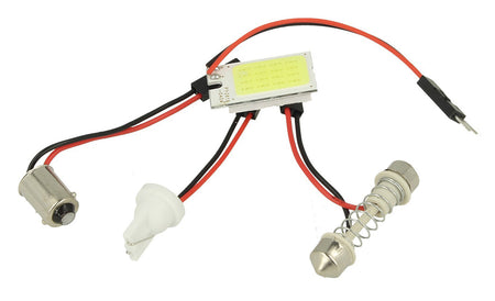 Pannello Lampada Led COB 18 Chip 12V 3.6W 27X18mm Siluro T11 Regolabile T10 W5W