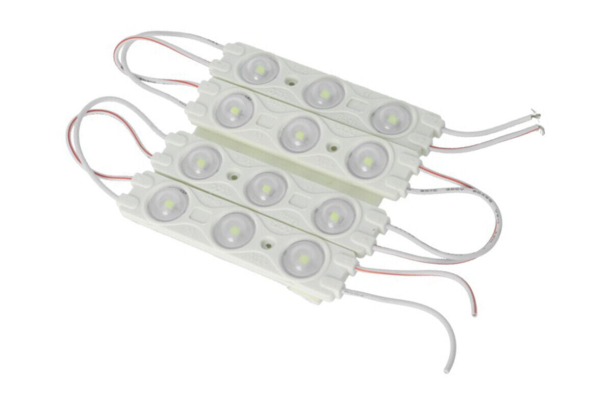 Modulo Mattone LED 3 SMD 2835 Bianco Caldo 12V IP67 Con Lente Ingrandimento 160